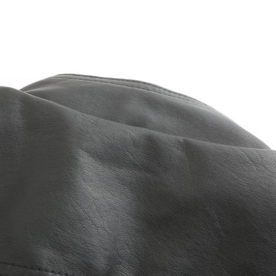 Women's Faux Leather Moto Jacket Stand Collar Zip-Up Quilted Shoulder