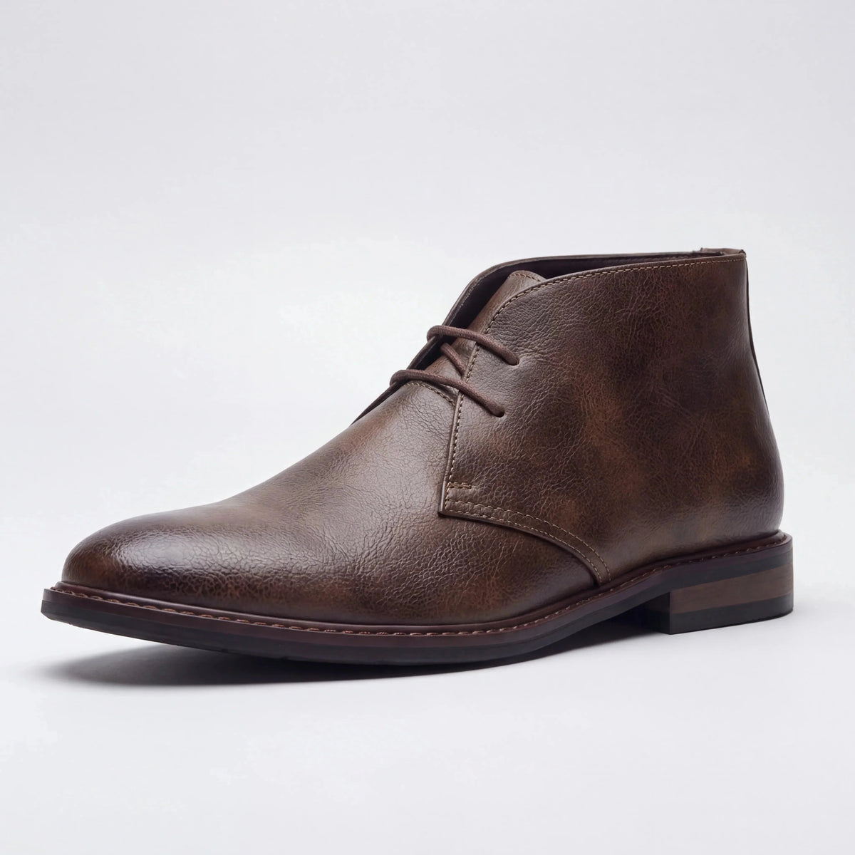 Men's Suede Lace-Up Chukka Desert Boots Round Toe Crepe Sole Ankle Boots