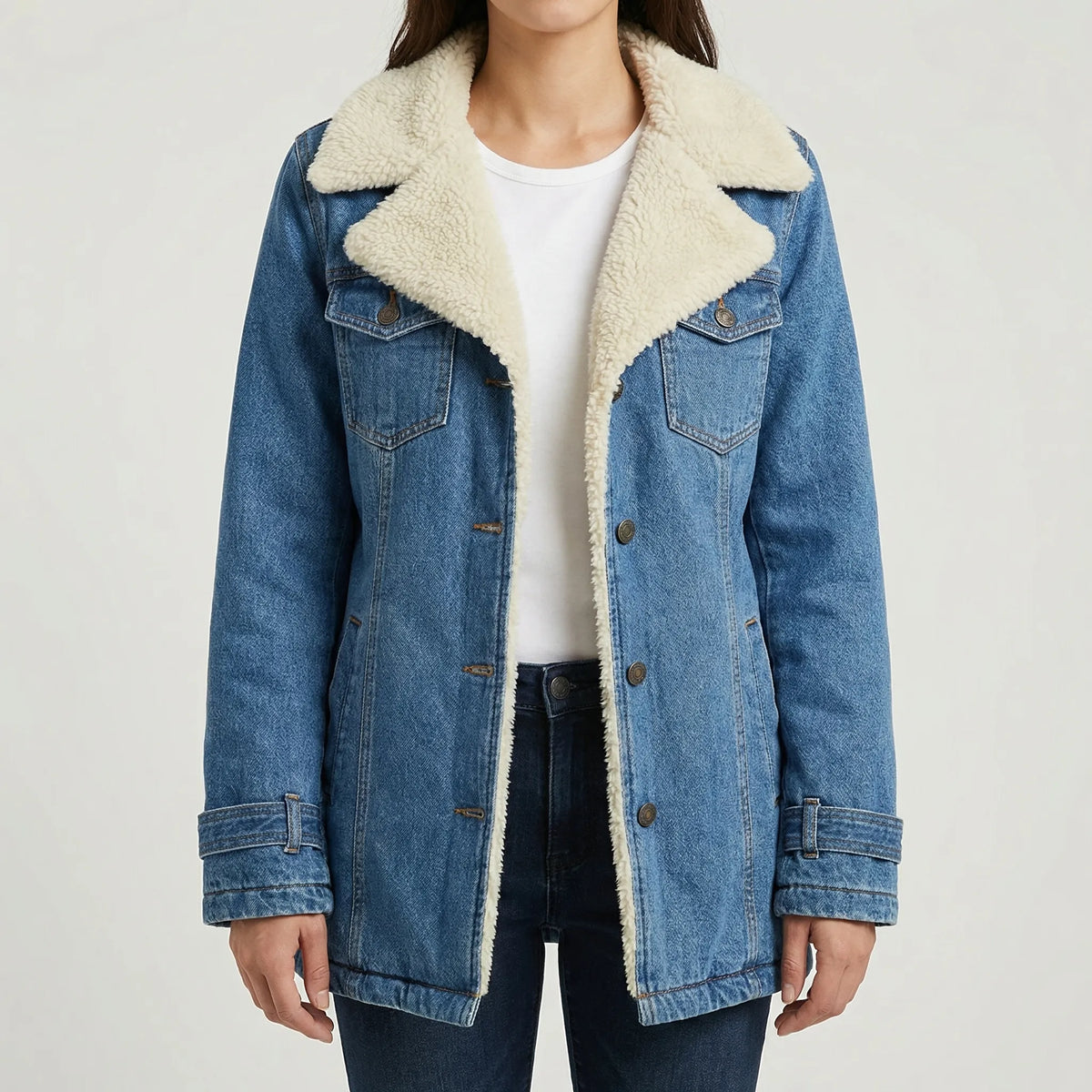 Fleece-Lined Winter Jacket for Women