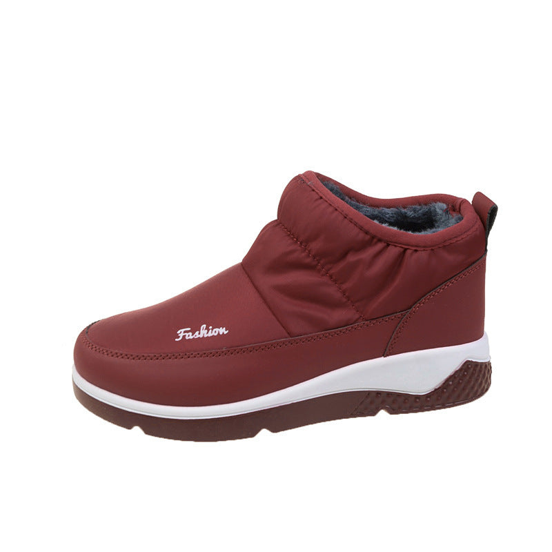 Women's Padded Slip-On Winter Booties Quilted Platform Wedge Warm