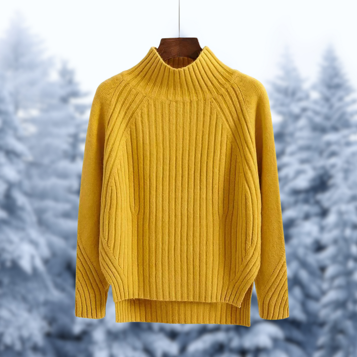 Women's Ribbed High Neck Knit Sweater Raglan Relaxed Textured Long-Sleeve