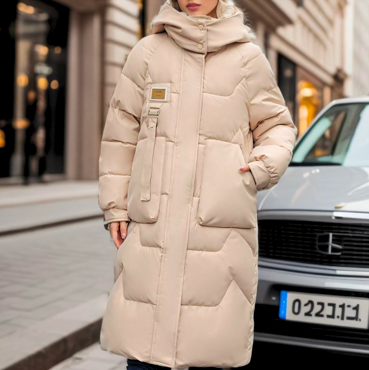 Women's Long Hooded Puffer Coat Quilted Oversized Longline Winter