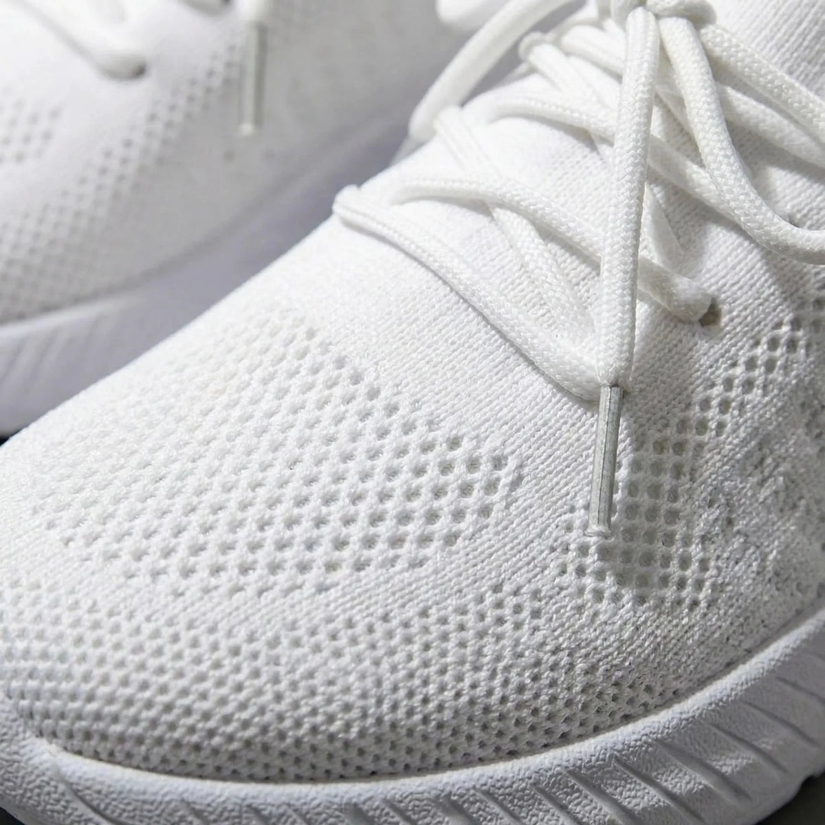 Women's Knit Slip-On Sneakers Lace-Up Lightweight Cushioned Walking Comfort Shoes