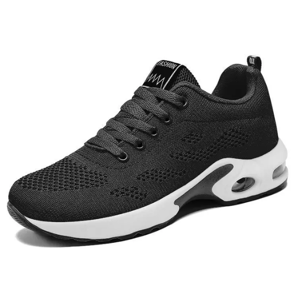 Women's Mesh Knit Sneakers Lace-Up Air-Cushion Lightweight Walking Comfort