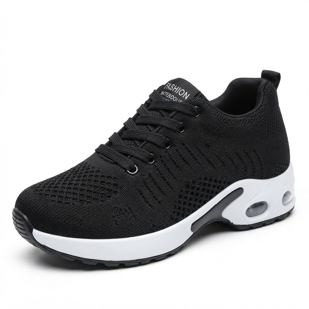 Women's Mesh Sneakers Lace-Up Air-Cushion Lightweight Breathable Walking Comfort
